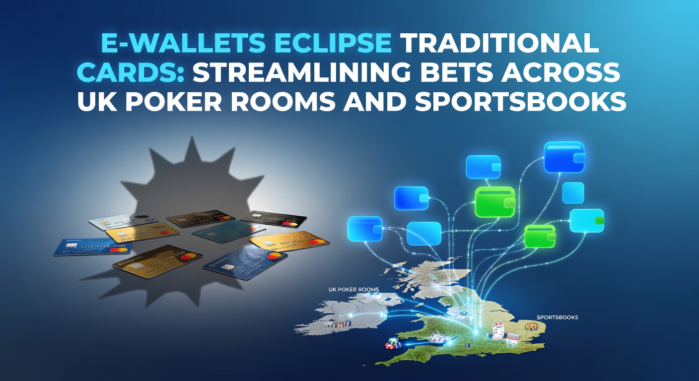 Graph illustrating the rise of e-wallet transactions overtaking cards in UK online poker and sports betting platforms during 2026