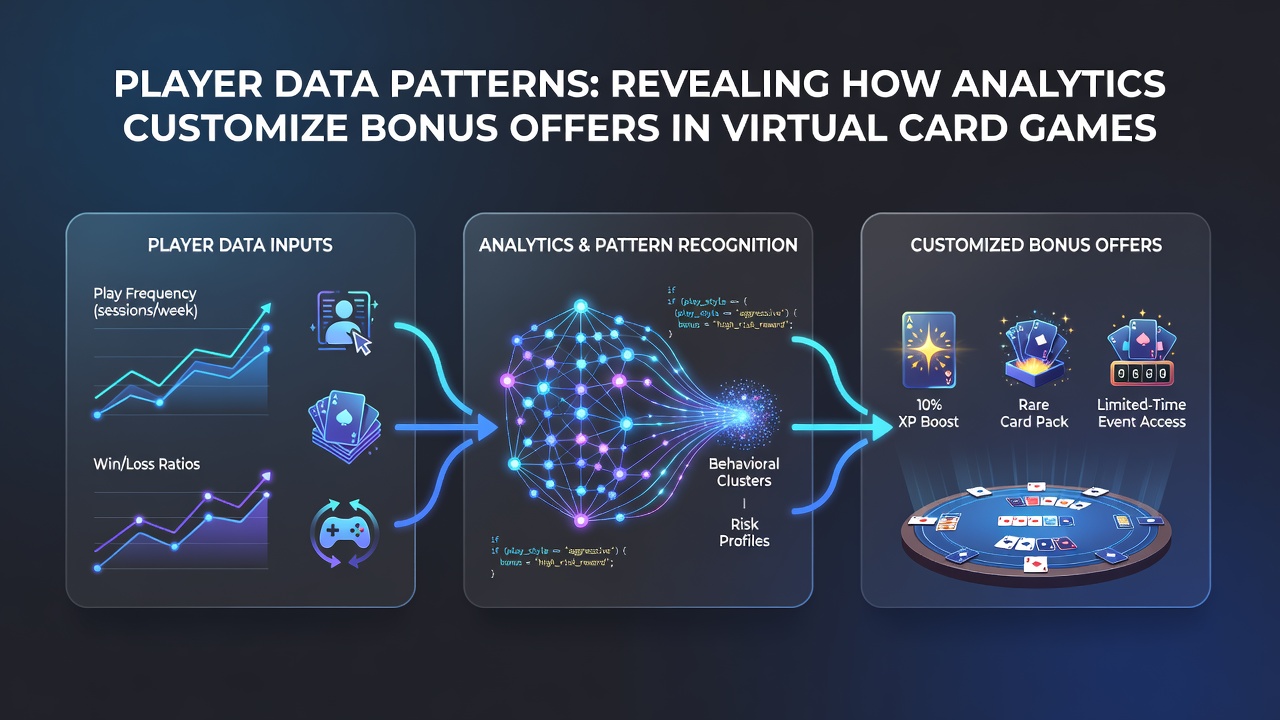 Player engagement graphs illustrating bonus customization through analytics in virtual card games