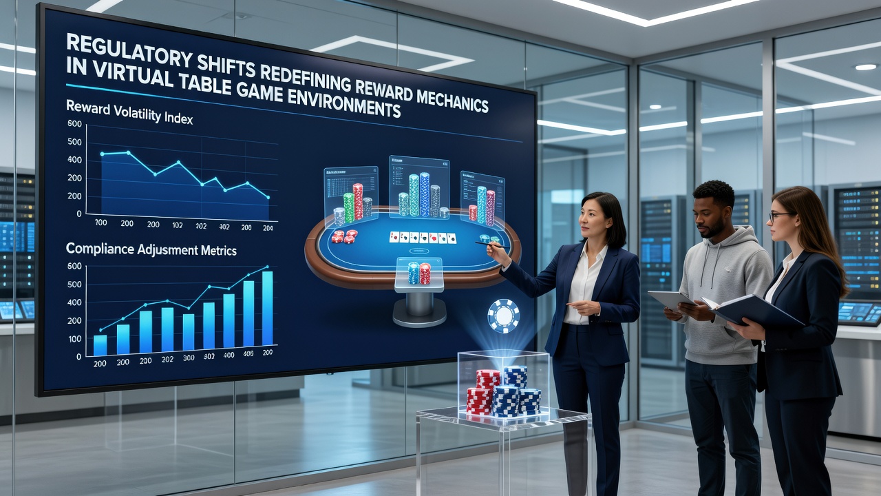 Virtual table game interface displaying updated loyalty reward mechanics