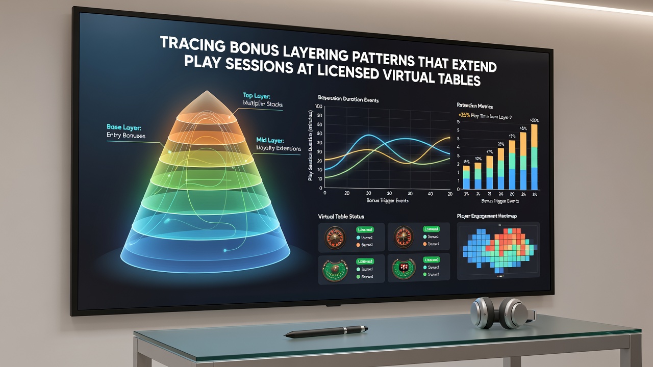 Data visualization showing session duration increases from stacked bonuses at regulated virtual gaming tables